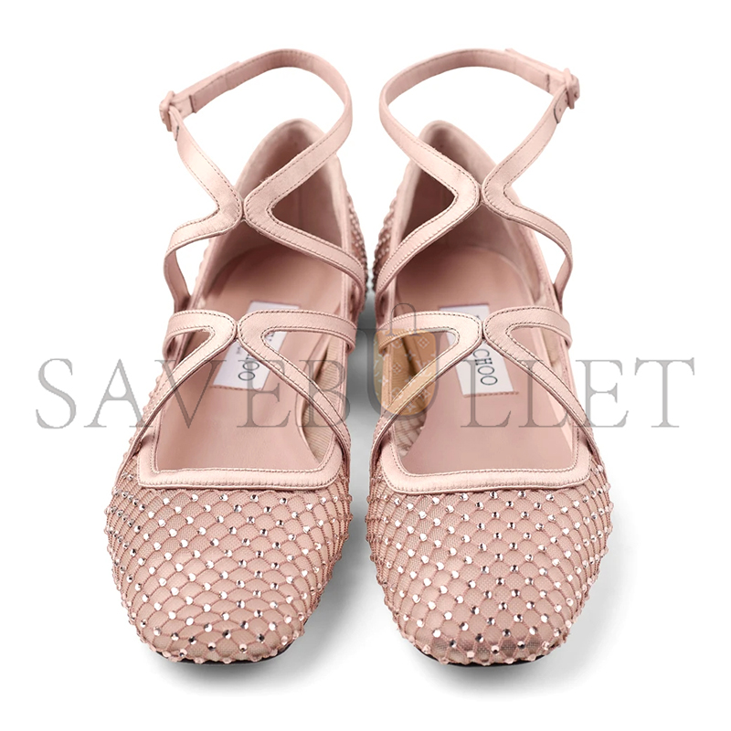 JIMMY CHOO ASTORIA FLAT MACARON SATIN CRYSTAL FLATS ASTORIAFLATQHS JIMMY CHOO ASTORIA FLAT MACARON SATIN CRYSTAL FLATS ASTORIAFLATQHS